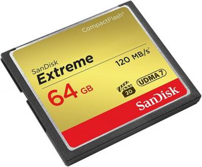 SANDISK Carte memoire Extreme CompactFlash CF 120 mb/s haute vitesse 64 go