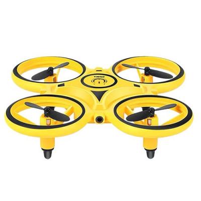  Drone Mini d&eacute;tecteur de gravit&eacute; Montre contr&ocirc;l&eacute;e Avec lumi&egrave;re color&eacute;e-Jaune 