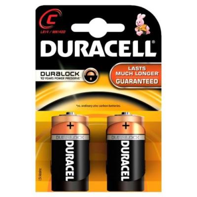 DURACELL Pack de 2 piles Alcaline  type C 1,5V (LR14)