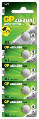 GP BATTERIES GP G10 / LR54 / 189 / AG10 Alkaline Button Cell Battery - 1x Blister
