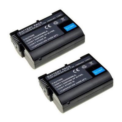 GENERIQUE Lot de 2 batteries Li-ion type NIKON EN-EL15 