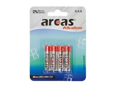 ARCAS Pack de 4 piles Alcaline Micro AAA 