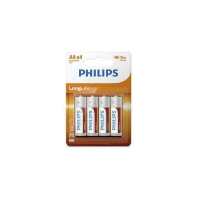PHILIPS  LongLife R6L4B - Batterie 4 x type AA - Carbon Zinc 