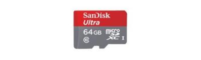 SANDISK  Ultra - Carte m&eacute;moire flash (adaptateur microSDXC vers SD inclus(e)) - 64 Go - Class 10 - microSDXC UHS-I 