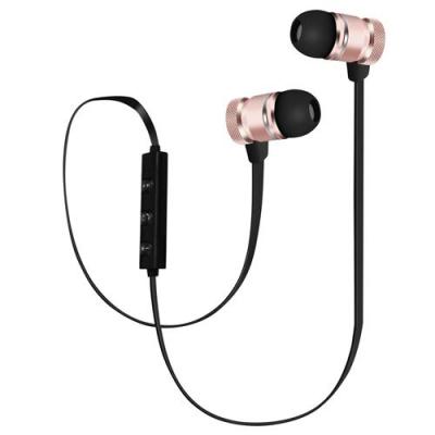 AVIZAR Ecouteurs intra-auriculaires Bluetooth Magn&eacute;tiques T&eacute;l&eacute;commande et Micro Noir et dor&eacute;