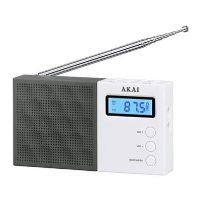 AKAI  AR-76W Radio pocket Digital - Noir et Blanc