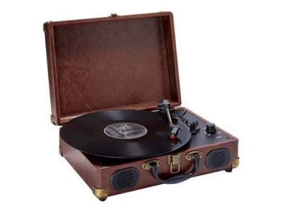 BIGBEN Tourne disques valise cuir 3 vitesses