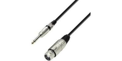 ADAM HALL CABLES  3 STAR MFP 0300 - C&acirc;ble Micro XLR femelle vers Jack 6,35 mm mono 3 m