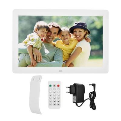  Cadre Photo Num&eacute;rique R&eacute;veil 12 '' 1280 * 800Hd avec T&eacute;l&eacute;commande - Blanc 