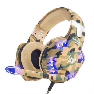  Casque Gaming Militaire Audio Anti-Bruit Filaire avec Micro, LED et Contr&ocirc;le de Volume pour PC, Xbox One, Macbook Pro 