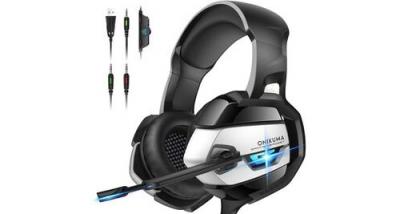 CHRONUS Casque gaming ps5 ps4 xbox one pc casque gamer son 7. 1 surround isolation fortes basses, noir 