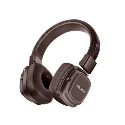 AVIZAR  Casque St&eacute;r&eacute;o Bluetooth 5.3 Portland avec Micro Jack 3.5mm Marron