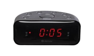 DENVER  Cr-430 Clock Radio Argent&eacute;