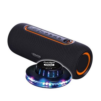 LEDWOOD Enceinte Nomade XTREM140 LD-XT140BT-BLACK, 100W/10W RMS, Bluetooth 5.0, TWS, Etanche IPX5, Autono. 6H, Jeu Lumi&egrave;re Ovni