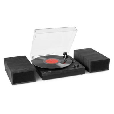 FENTON  RP165B - Platine vinyle st&eacute;r&eacute;o avec Bluetooth et haut-parleurs - Noir / Gris