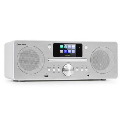 AUNA Radio Connectee Internet WiFi -  - Bluetooth Radio DAB+ UKW - Stereo Radio Internet et Lecteur CD - Blanc 