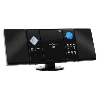 ONECONCEPT Chaine st&eacute;r&eacute;o  v-12 ultra-plate avec radio- lecteur cd-mp3 et ports usb sd (aux - amfm) - noir 