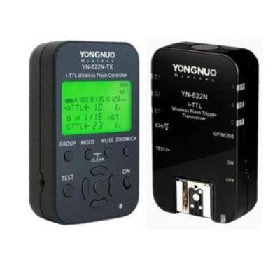 YONGNUO Pewe-foto  YN622 N kit TX &ndash; &eacute;metteur-R&eacute;cepteur kit  622 et &eacute;metteur TX Yn-622tx pour Nikon (LCD, 100 m, Noir 
