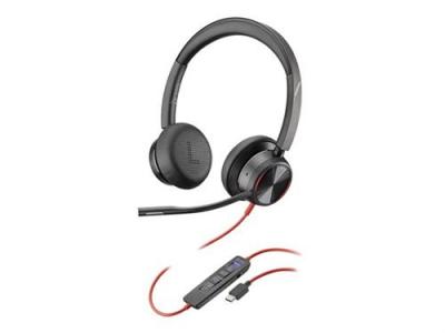 POLY  Blackwire 8225 Casque Avec fil Arceau Bureau/Centre d'appels USB Type-C Noir - Neuf