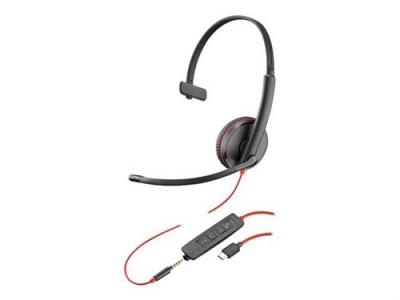 PLANTRONICS Poly Blackwire C3215 - 3200 Series - micro-casque - sur-oreille - filaire - jack 3,5mm, USB-C 