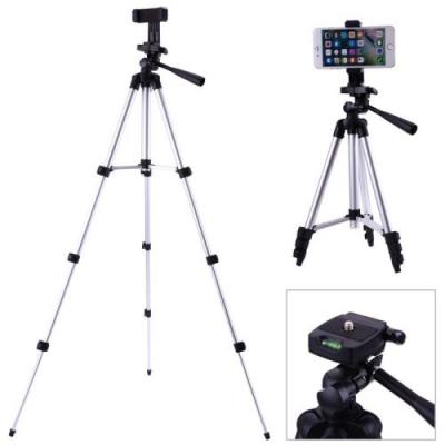  Support de tr&eacute;pied pour appareil photo professionnel support 4 sections vis &agrave; 360 degr&eacute;s stabilisateur de tr&eacute;pied &agrave; t&ecirc;te fluide en aluminium avec support de