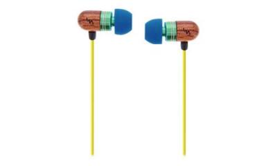 T NB SA T'nB WOOD SERIES BRAZIL - &Eacute;couteurs avec micro - intra-auriculaire - filaire - jack 3,5mm - bleu, jaune, vert 