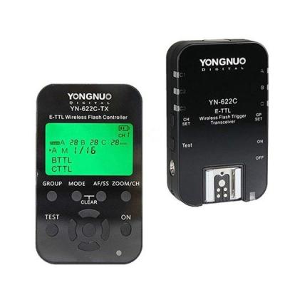 YONGNUO YN622 &deg;C TX - Kit Kit &eacute;metteur-R&eacute;cepteur  622 et &eacute;metteur TX Yn-622tx pour Canon (FEC, Fvl, LCD, 100 m, Noir 