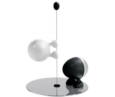 ALESSI  - ASG02 BW - Lilliput - Service sel et poivre - Noir et Blanc