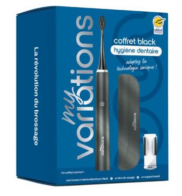 MY VARIATIONS Brosse &agrave; dents &eacute;lectrique  Coffret Adulte Noir