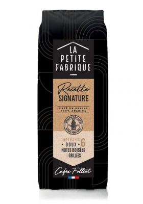 LA PETITE FABRIQUE Caf&eacute; en grain  Recette Signature 250g Intensit&eacute; 6
