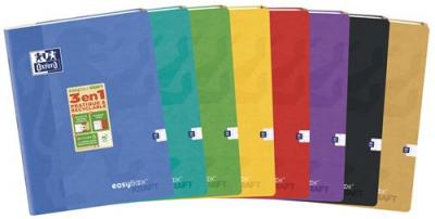 OXFORD Cahier grand format  EasyBook Kraft 24 x 32 cm Mod&egrave;le al&eacute;atoire