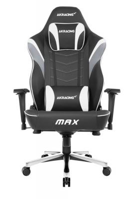 AKRACING Si&egrave;ge PC Gamer  Masters S&eacute;rie Max - Noir/Blanc/Simili Cuir/4D