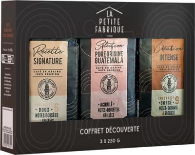 LA PETITE FABRIQUE Coffret d&eacute;couverte Caf&eacute; en grains  1314 3 x 250 g