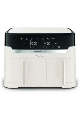 MOULINEX Friteuse &agrave; air  Easy Fry Dual EZ901AF0 8L double tiroir Ivoire - Neuf