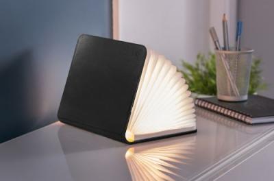 GINGKO  Mini Lampe de Lecture Intelligente - Cuir Noir