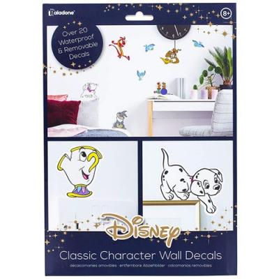 DISNEY Paladone  Stickers Muraux Amovibles/Imperm&eacute;ables Motif Personnages Classiques - Lot de 23