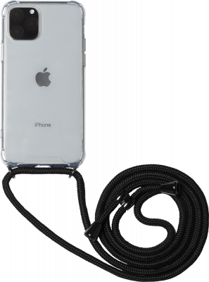 BBC Coque rigide transparente &agrave; bandouli&egrave;re amovible pour iphone 11 pro