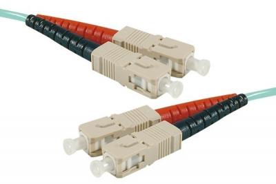 CUC Jarreti&egrave;re optique duplex multimode OM3 50/125 SC-UPC/SC-UPC aqua - 0,5 m 