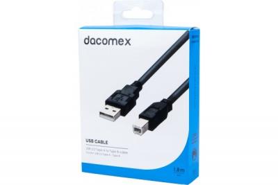 DACOMEX  cordon usb 2.0 type-a - type-b - 1,8 m