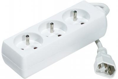 KONEKTIKPC Dexlan Multiprise sp&eacute;cial pour Onduleurs avec 3 prises Europa Blanc