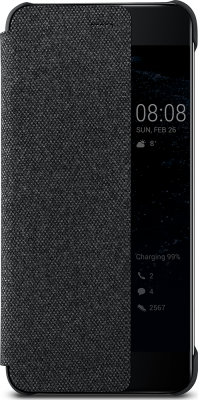 HUAWEI  P10 Etui &agrave; Rabat avec Fen&ecirc;tre/ P10 Gris Fonc&eacute;
