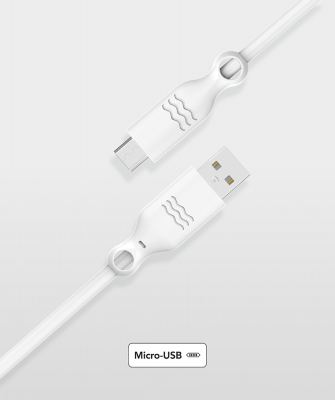 C&acirc;ble Recyclable USB A/micro USB 2 m Blanc Just Green - Neuf