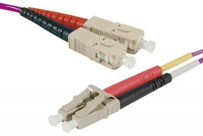 DEXLAN Jarreti&egrave;re optique duplex multimode 2mm OM4 SC-UPC/LC-UPC - 1 m