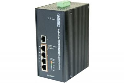 PLANET  IGS-504HPT sw.indust. 5P gigabit dont 4 PoE+