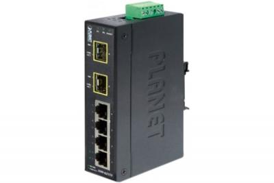 PLANET  ISW-621TF sw.ind. 4P 10/100 +2 sfp 100FX (-40+75&deg;C)