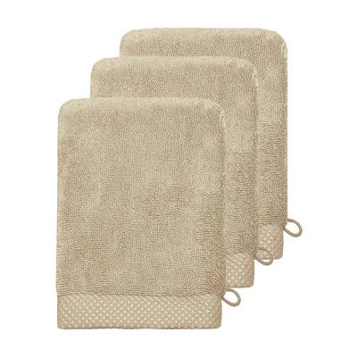 SENSEI MAISON 3 gants de toilette 560 g/m&sup2; ficelle 16x22 cm