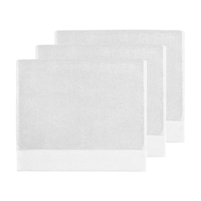 SENSEI MAISON 3 grandes serviettes invit&eacute; 560 g/m&sup2; blanc 40x60 cm