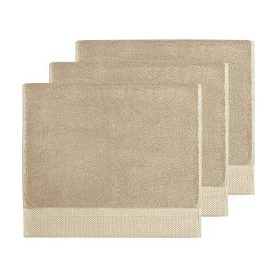 SENSEI MAISON 3 grandes serviettes invit&eacute; 560 g/m&sup2; ficelle 40x60 cm