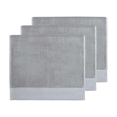 SENSEI MAISON 3 grandes serviettes invit&eacute; 560 g/m&sup2; gris perle 40x60 cm
