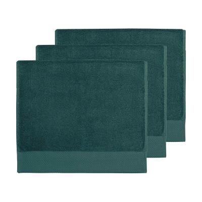 SENSEI MAISON 3 grandes serviettes invit&eacute; 560 g/m&sup2; petrol 40x60 cm